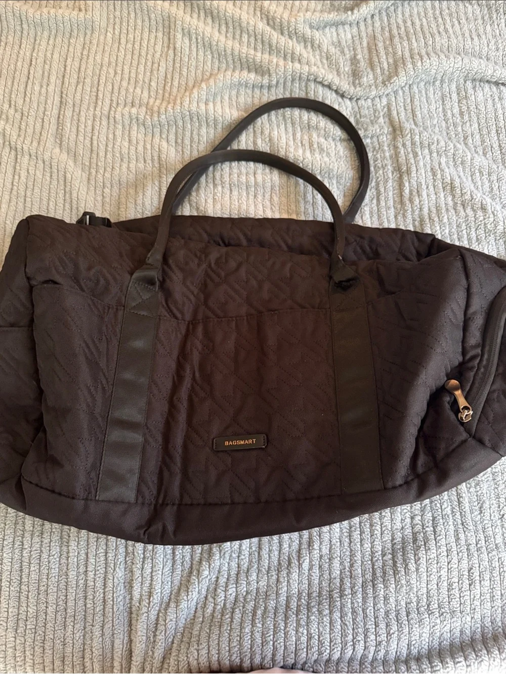 Bagsmart Large Black Quilted Travel Duffel Bag